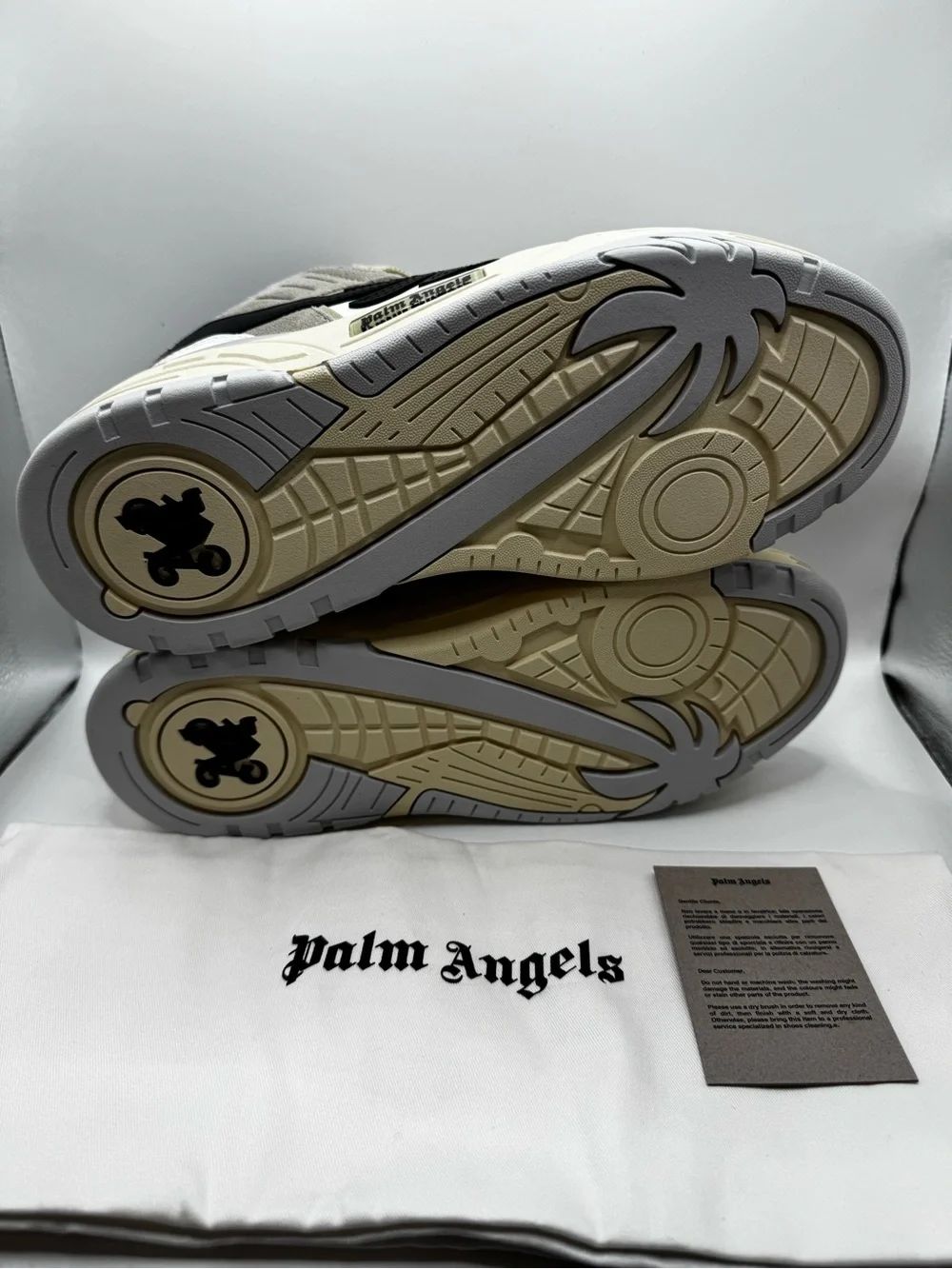 Palm Angels Venice Suede Sneakers White Black EU 40 US 7 BNIB